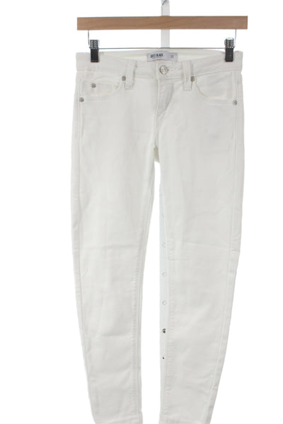 Just Black Womens Skinny White Jeans Size 25