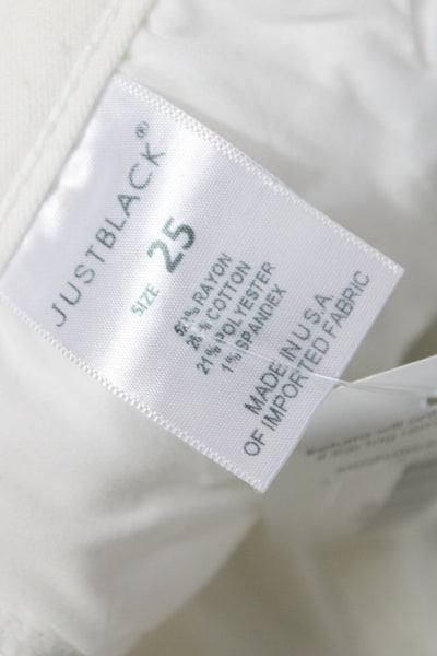 Just Black Womens Skinny White Jeans Size 25