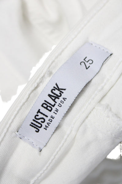 Just Black Womens Skinny White Jeans Size 25