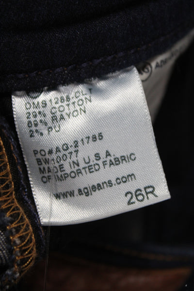 AG Adriano Goldschmied Womens Skinny Jeans Blue Cotton Low Rise Size 26