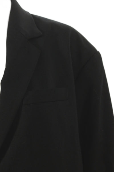 Babaton Womens Basic Jacket Black Button Long Sleeve Cotton Blend Size 2XS
