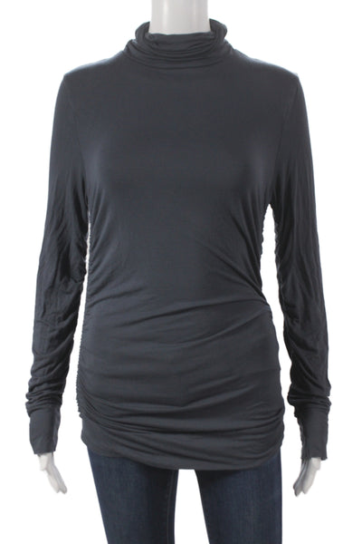 Soft Surroundings Women Tunic Turtleneck Gray Long Sleeve Size S