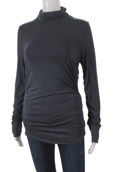 Soft Surroundings Women Tunic Turtleneck Gray Long Sleeve Size S