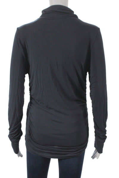 Soft Surroundings Women Tunic Turtleneck Gray Long Sleeve Size S