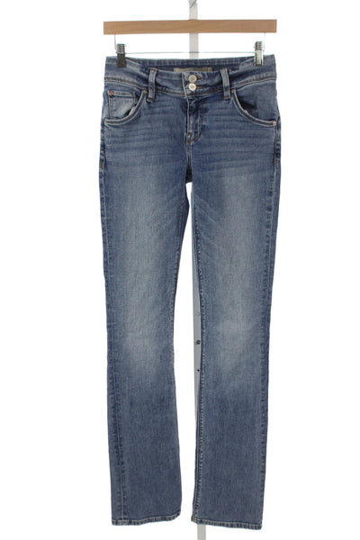 Hudson Womens Bootcut Jeans Blue Mid-Rise Button Size 25