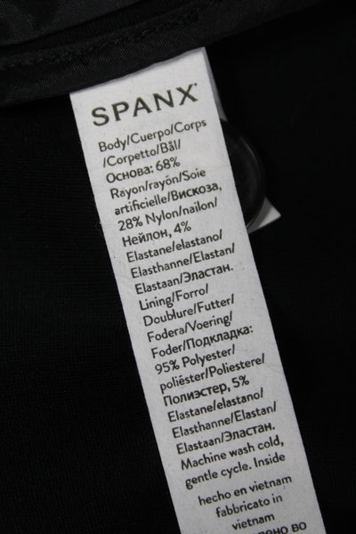 Spanx Women Basic Jacket Black Button Long Sleeve Rayon Size L