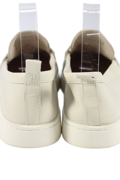 Vionic Women's Leather Rubber Sole Slip-On Loafers Shoes Cream Size 10