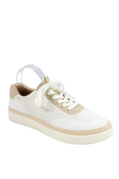 Vionic Women's Lace-Up Mesh Rubber Sole Sneakers White/Cream Size 10