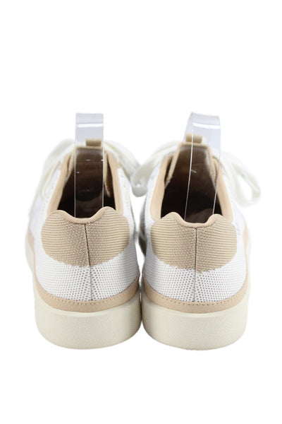 Vionic Women's Lace-Up Mesh Rubber Sole Sneakers White/Cream Size 10