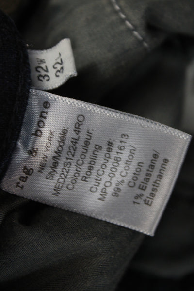 Rag & Bone Mens Skinny Jeans Blue Cotton Button Size 32