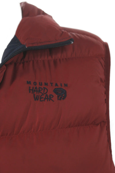 Mountain Hardware Mens Puffer Vest Red Nylon Zip Size L
