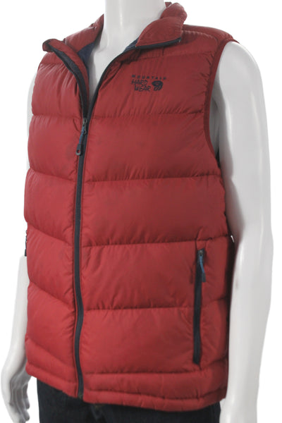 Mountain Hardware Mens Puffer Vest Red Nylon Zip Size L