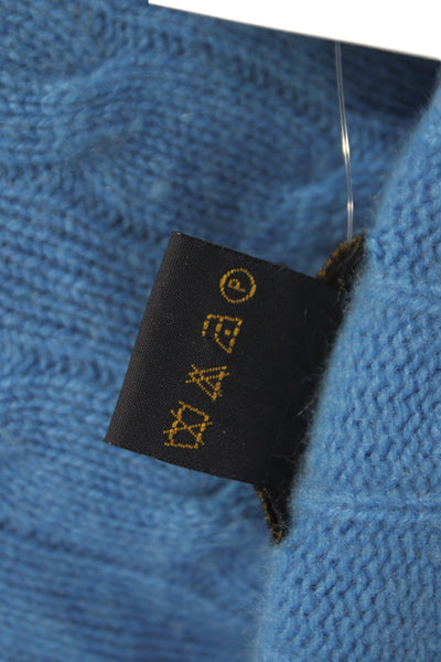 New Scotland Womens Pullover Cashmere Sweater Crew Neck Blue Size L