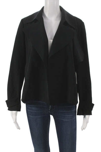 Theory Womens Basic Jacket Black Long Sleeve Open Front Size M