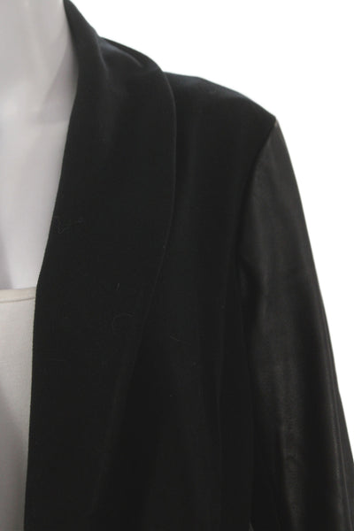 Theory Women Black Viscose Kimono Jacket Zip Long Sleeve Size M