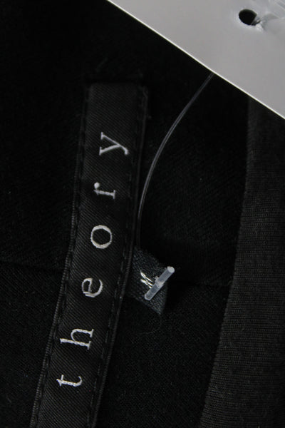Theory Women Black Viscose Kimono Jacket Zip Long Sleeve Size M