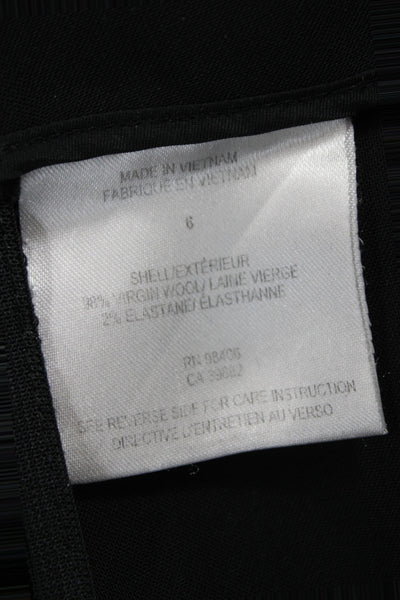 Theory Women Dress Pants Black Virgin Wool Size 6