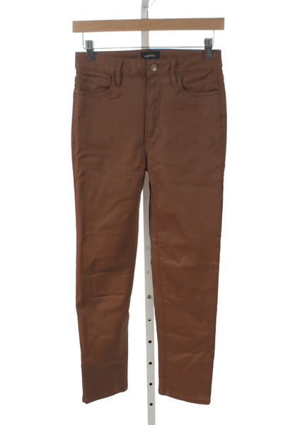 Driftwood Women Skinny Brown Jeans Nylon Mid Rise Size 25