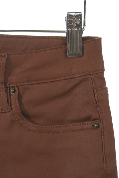 Driftwood Women Skinny Brown Jeans Nylon Mid Rise Size 25