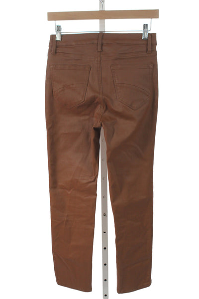 Driftwood Women Skinny Brown Jeans Nylon Mid Rise Size 25