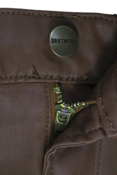 Driftwood Women Skinny Brown Jeans Nylon Mid Rise Size 25