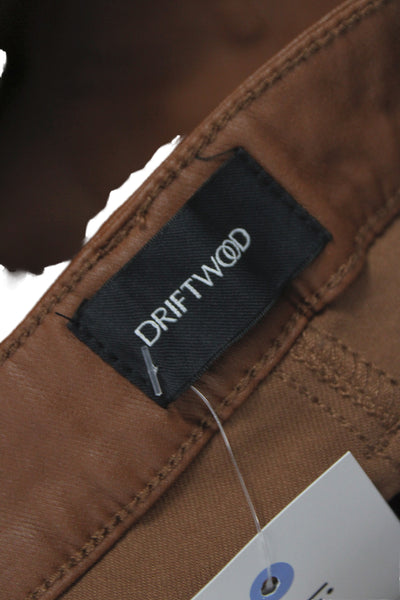 Driftwood Women Skinny Brown Jeans Nylon Mid Rise Size 25