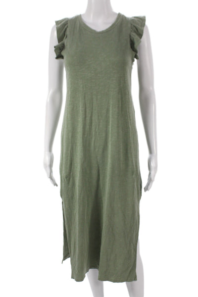Sundry Women Green Tank Dress Midi Cotton Sleeveless Size 0