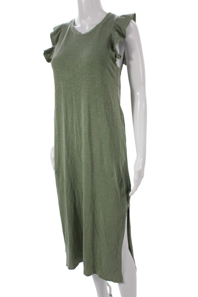 Sundry Women Green Tank Dress Midi Cotton Sleeveless Size 0