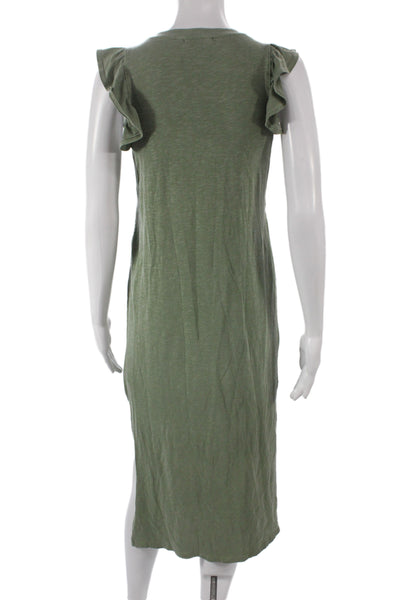 Sundry Women Green Tank Dress Midi Cotton Sleeveless Size 0