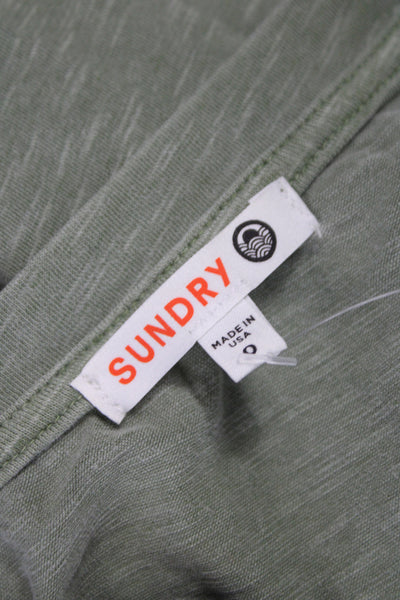 Sundry Women Green Tank Dress Midi Cotton Sleeveless Size 0
