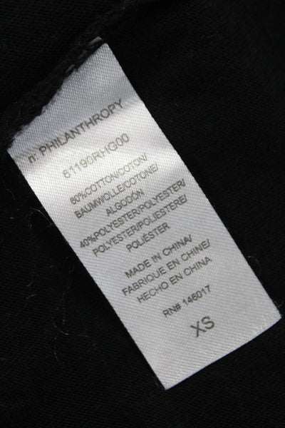 Philanthropy Women Jumpsuit Black Sleeveless Drawstring Cotton Size XS
