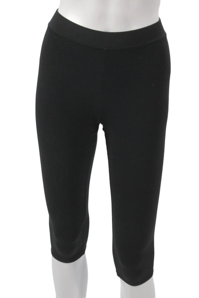 Alo Womens Capri Leggings Black Cotton Athleisure Pull On Size XS