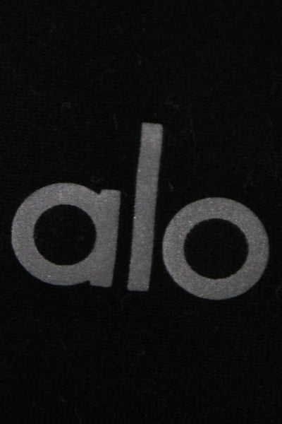 Alo Womens Capri Leggings Black Cotton Athleisure Pull On Size XS