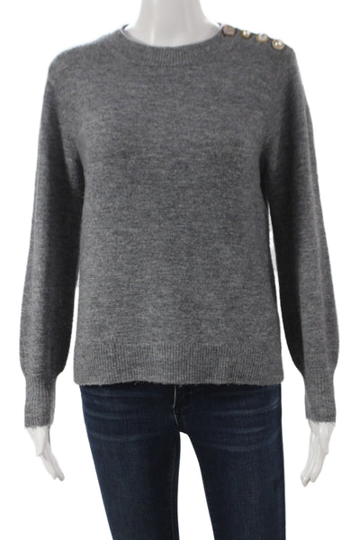 Heartloom Womens Pullover Sweater Gray Crew Neck Long Sleeve Size XS