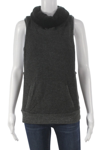 Alo Yoga Womens Pullover Cowl Neck Sleeveless Tank Gray Size S