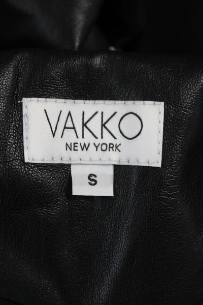 Vakko Womens Bomber Jacket Black Harlequin Zip Long Sleeve Size S
