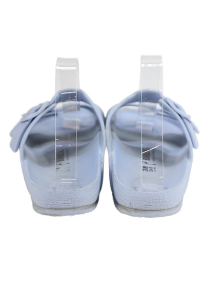Birkenstock Womens Double Buckle Strap Slide Sandals Blue Size 38