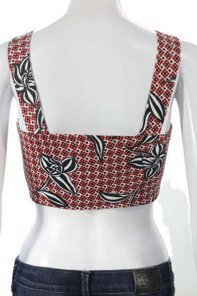 Asilio Womens Cropped Multicolor Square Neck Sleeveless Tank Summer Size XS