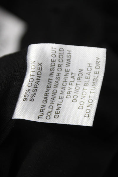 Tiger Mist Womens Cropped V-Neck Long Sleeve T-Shirt Black Size M