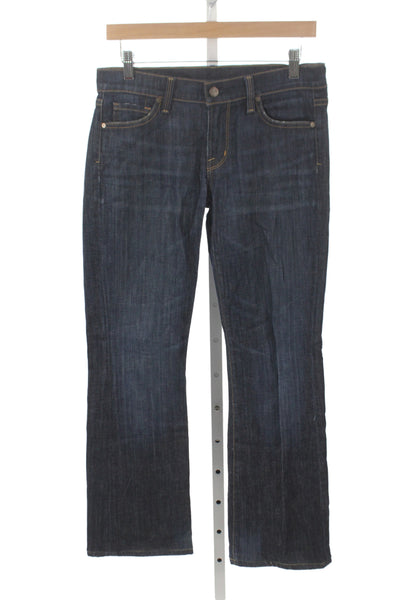 Citizens of Humanity Womens Bootcut Jeans Blue Button Size 27