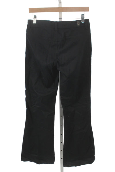 7 For All Mankind Women Black Chino Pants Button Closure Size 27