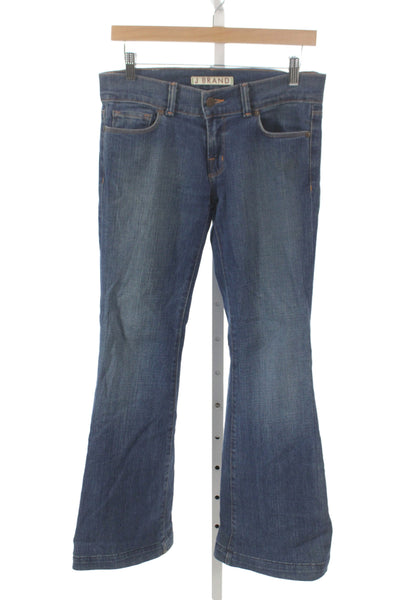 J Brand Women Bootcut Jeans Blue Mid Rise Cotton Blend Inseam 29 Size 27