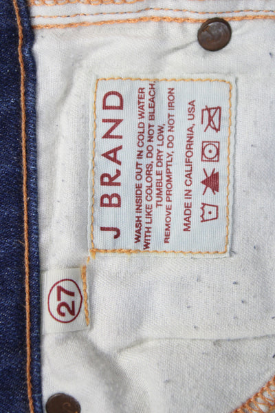 J Brand Women Bootcut Jeans Blue Mid Rise Cotton Blend Inseam 29 Size 27