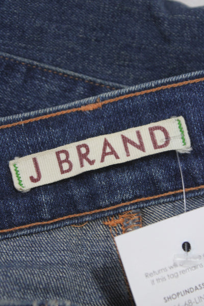 J Brand Women Bootcut Jeans Blue Mid Rise Cotton Blend Inseam 29 Size 27