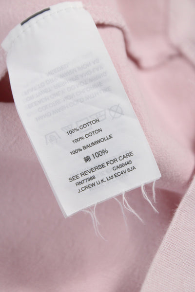 J Crew Womens Pink Basic Short Sleeve T-Shirt Round Neck Cotton Size M