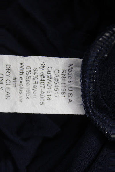 Bailey 44 Womens Cowl Neck Tunic Blue Long Sleeve Rayon Pullover Size M