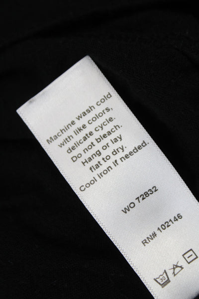 Michael Stars Womens Jersey Scoop Neck Short Sleeve Black Rayon Size XL
