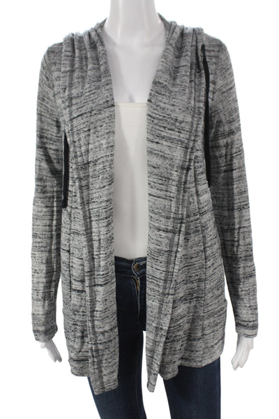 Splendid Women Gray Multicolor Cowl Neck Long Sleeve Cardigan Size S