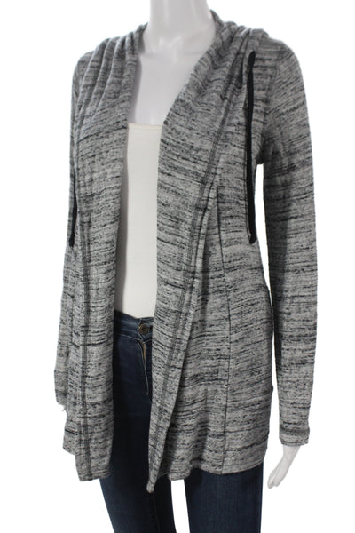 Splendid Women Gray Multicolor Cowl Neck Long Sleeve Cardigan Size S
