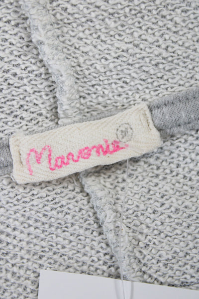 Maronie Women Basic Jacket Gray Cotton Long Sleeve Size M